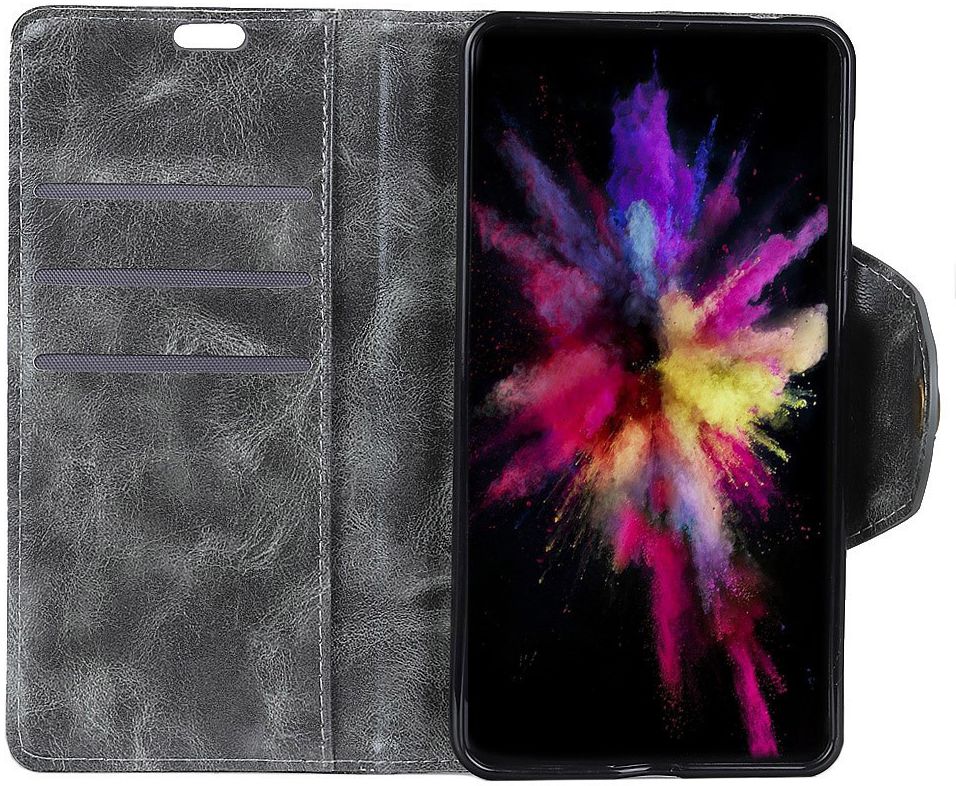 Huawei P Smart Plus Portemonnee Hoesje Grijs afbeelding 2