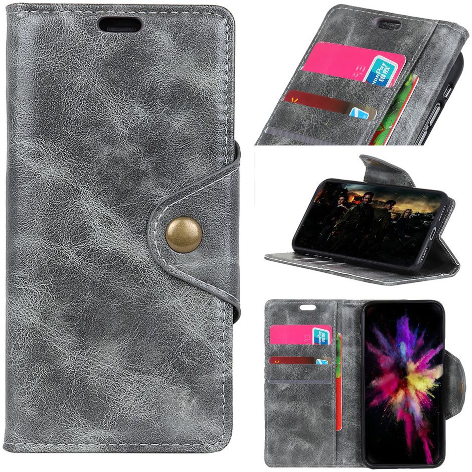 Huawei P Smart Plus Portemonnee Hoesje Grijs afbeelding 9
