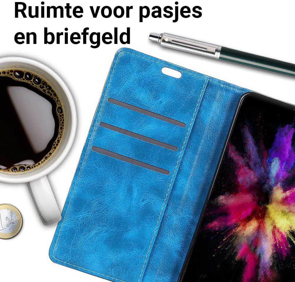 Huawei P Smart Plus Portemonnee Hoesje Blauw afbeelding 3