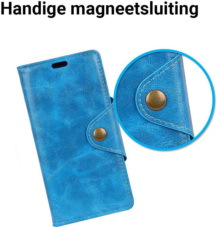 Huawei P Smart Plus Portemonnee Hoesje Blauw afbeelding 4