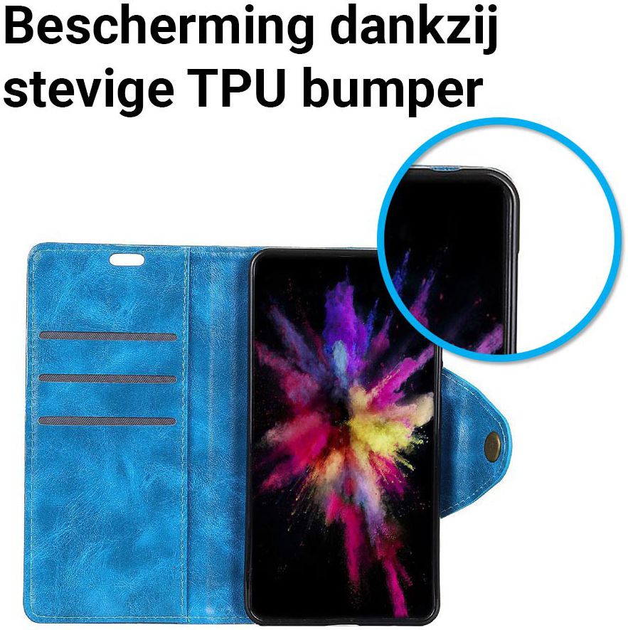 Huawei P Smart Plus Portemonnee Hoesje Blauw afbeelding 5
