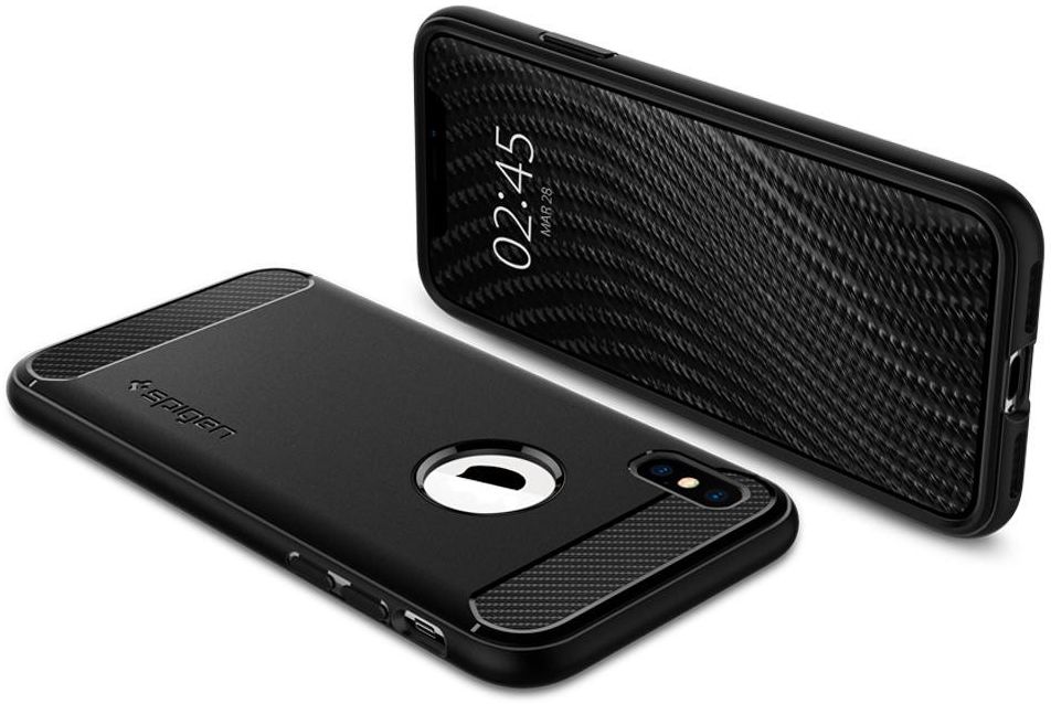 Spigen Rugged Armor Apple iPhone XS Matte Black afbeelding 2