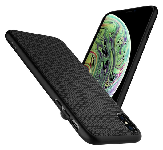 Spigen Liquid Air Apple iPhone XS Hoesje Back Cover Matte Zwart afbeelding 8
