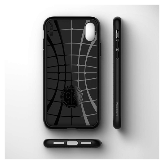 Spigen Liquid Air Apple iPhone XS Hoesje Back Cover Matte Zwart afbeelding 9