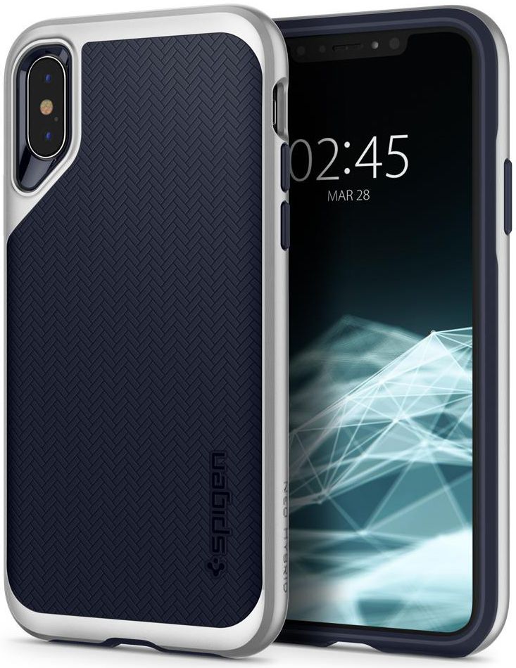 Spigen Neo Hybrid Hoesje Apple iPhone XS Satin Silver afbeelding 1