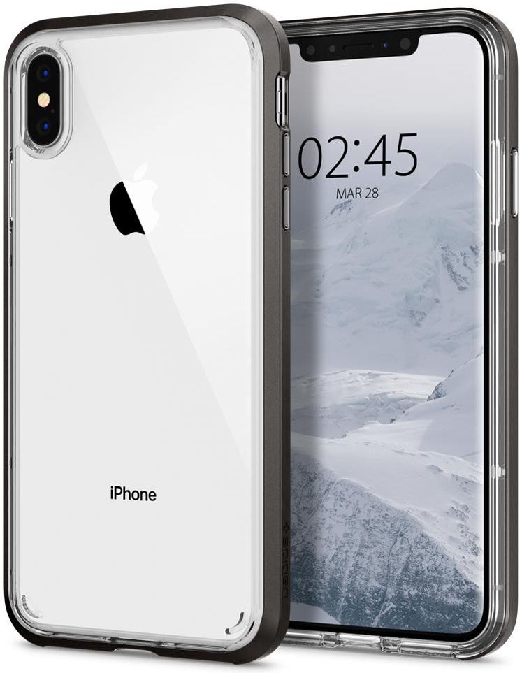 Spigen Neo Hybrid Crystal Case iPhone XS Gunmetal afbeelding 1