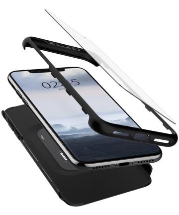 Spigen Thin Fit 360 Case Apple iPhone XS Black Hoesjes