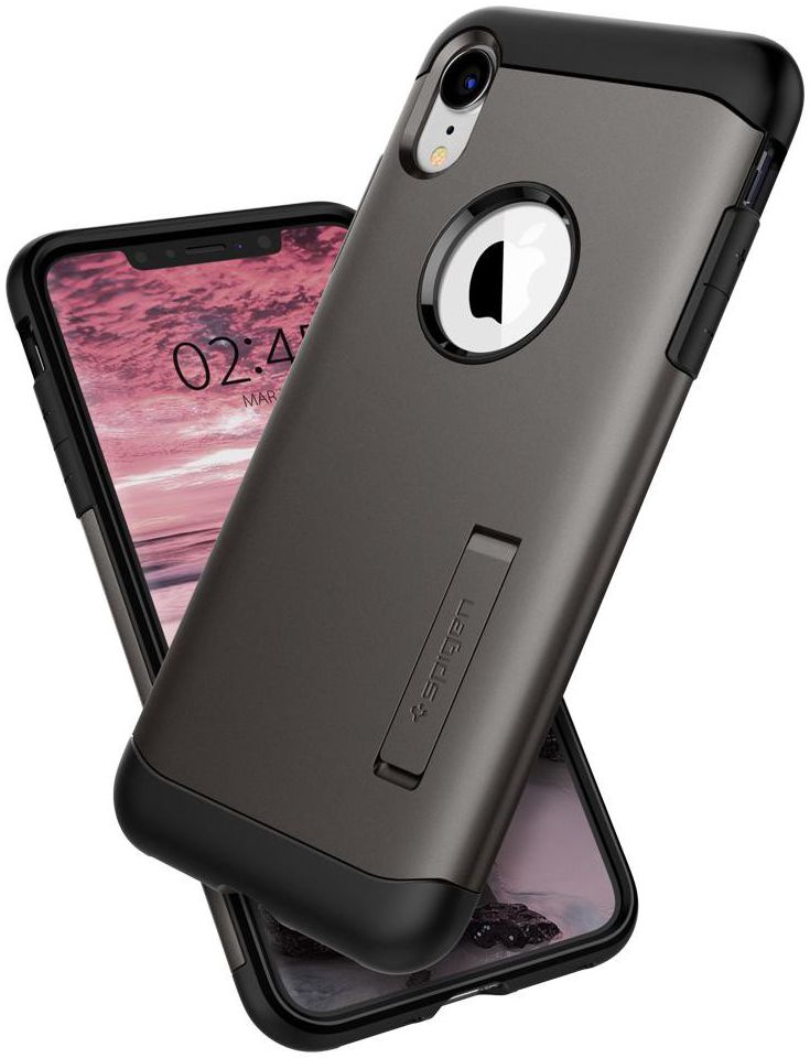 Spigen Slim Armor Hoesje Apple iPhone XR Gunmetal afbeelding 2