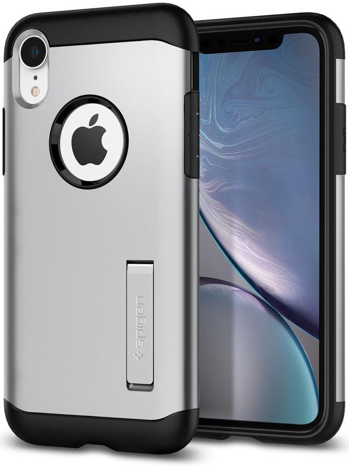 Spigen Slim Armor Hoesje Apple iPhone XR Satin Silver afbeelding 1