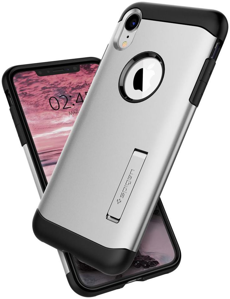 Spigen Slim Armor Hoesje Apple iPhone XR Satin Silver afbeelding 2