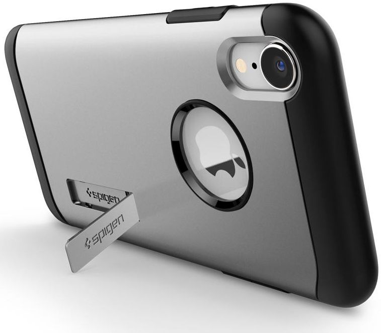 Spigen Slim Armor Hoesje Apple iPhone XR Satin Silver afbeelding 4