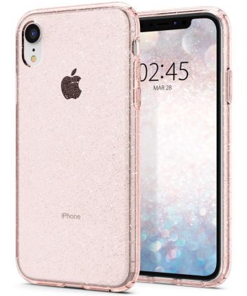 Spigen Liquid Crystal Apple iPhone XR Hoesje Crystal Glitter Rose Hoesjes