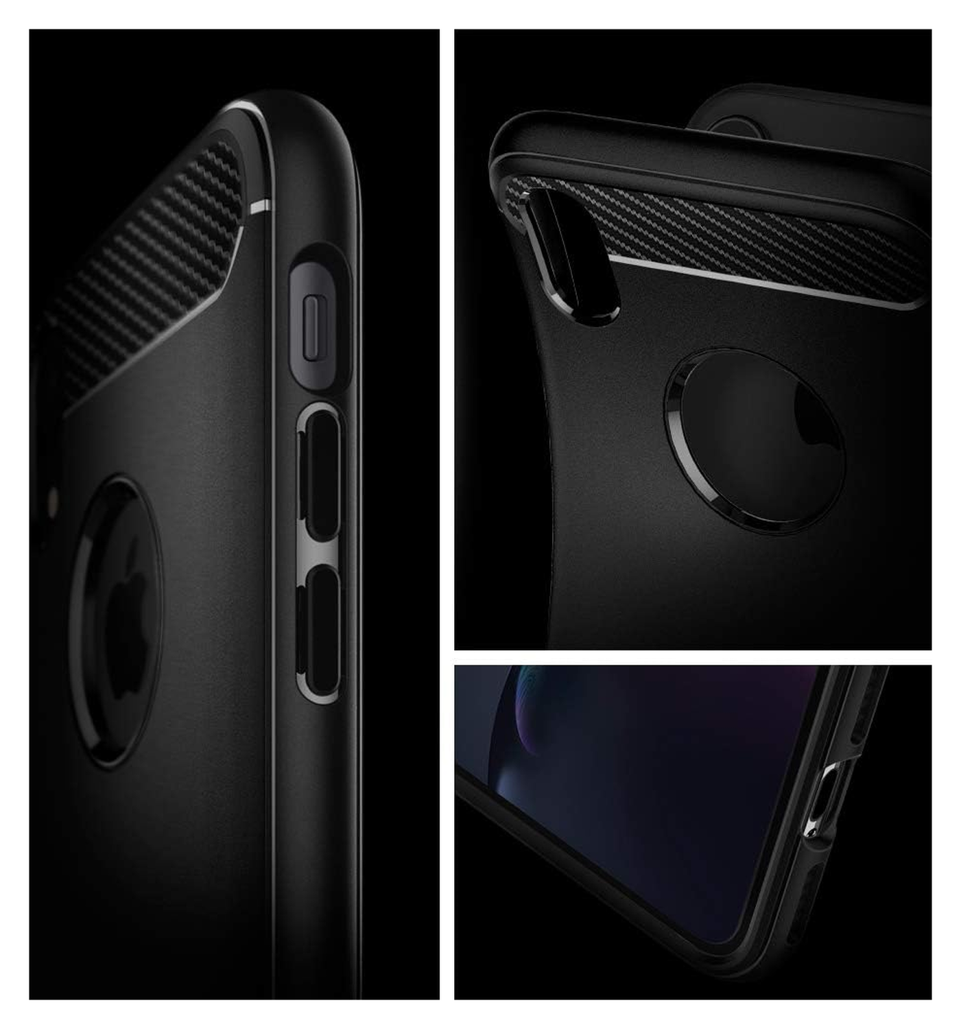 Spigen Rugged Armor Apple iPhone XR Hoesje Matte Black afbeelding 5