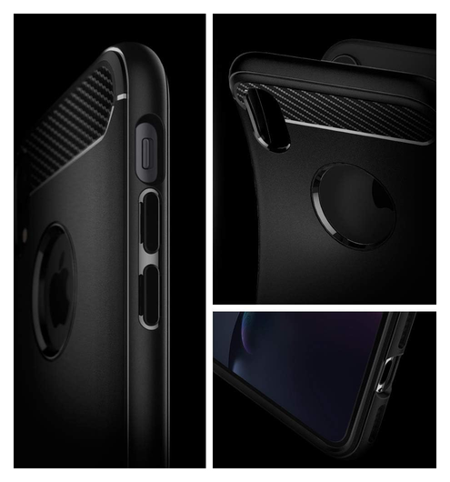 Spigen Rugged Armor Apple iPhone XR Hoesje Matte Black afbeelding 5