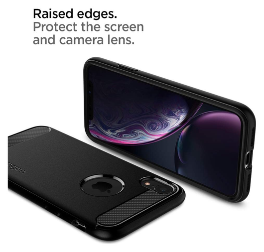Spigen Rugged Armor Apple iPhone XR Hoesje Matte Black afbeelding 8