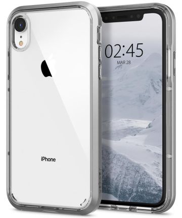 Spigen Neo Hybrid Crystal Case Apple iPhone XR Satin Silver Hoesjes