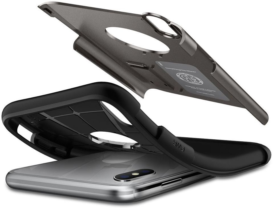 Spigen Slim Armor Hoesje Apple iPhone XS Max Gunmetal afbeelding 3
