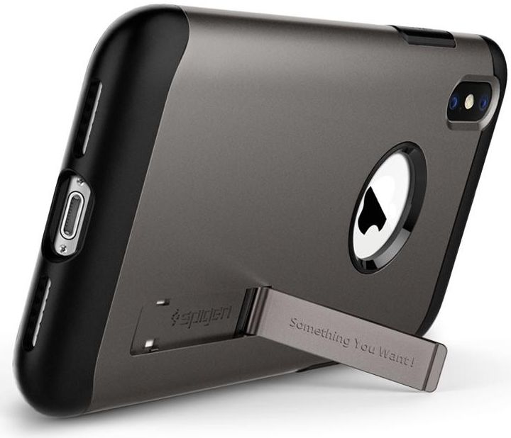 Spigen Slim Armor Hoesje Apple iPhone XS Max Gunmetal afbeelding 4