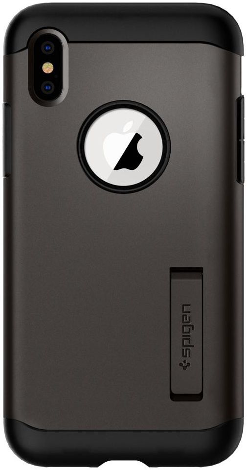 Spigen Slim Armor Hoesje Apple iPhone XS Max Gunmetal afbeelding 7