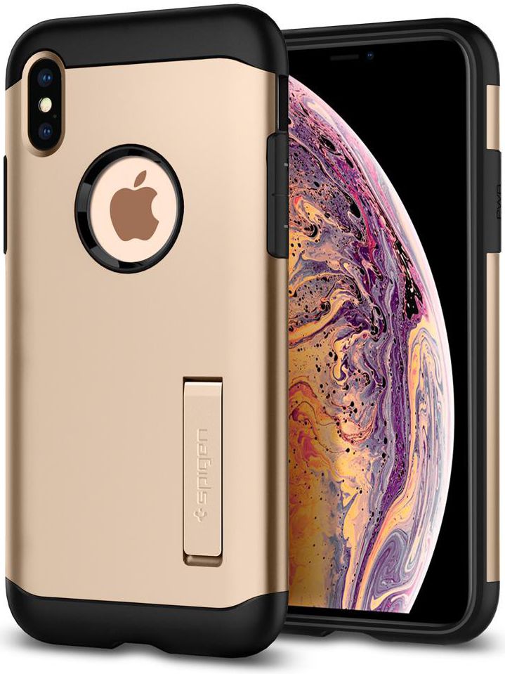 Spigen Slim Armor Hoesje Apple iPhone XS Max Champagne Gold afbeelding 1