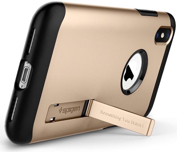 Spigen Slim Armor Hoesje Apple iPhone XS Max Champagne Gold afbeelding 4