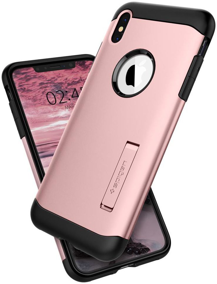 Spigen Slim Armor Hoesje Apple iPhone XS Max Rose Gold afbeelding 2