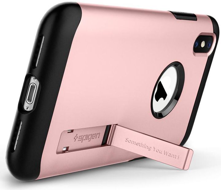 Spigen Slim Armor Hoesje Apple iPhone XS Max Rose Gold afbeelding 4