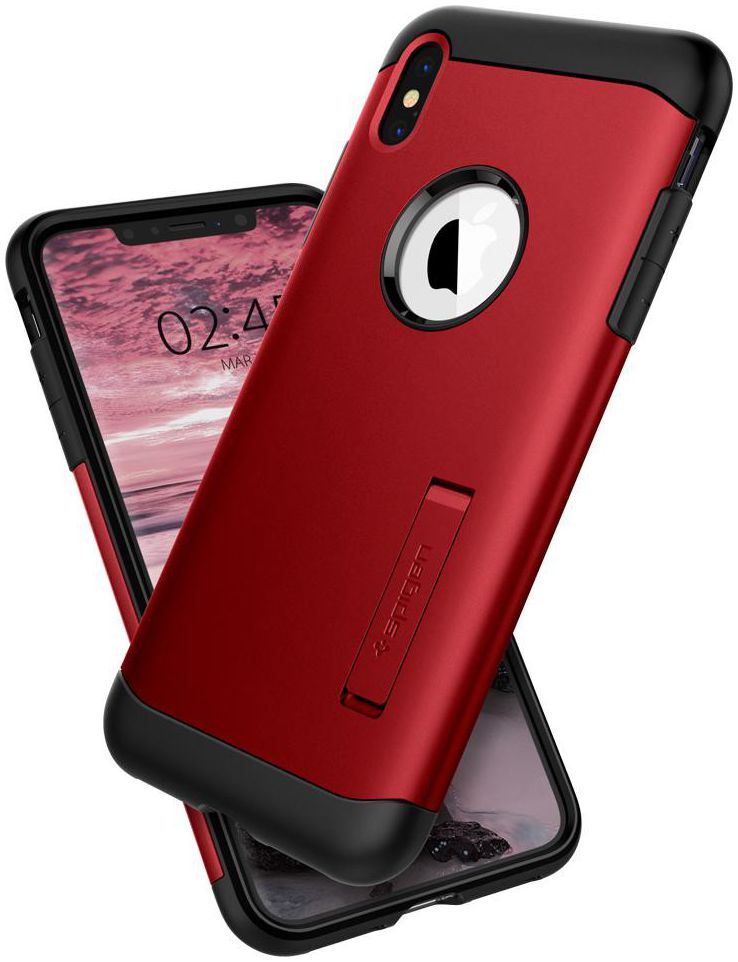 Spigen Slim Armor Hoesje Apple iPhone XS Max Merlot Red afbeelding 2