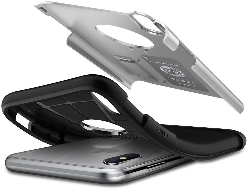 Spigen Slim Armor Hoesje Apple iPhone XS Max Satin Silver afbeelding 3