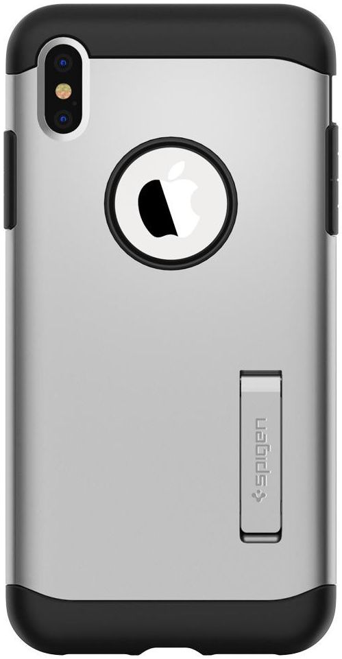 Spigen Slim Armor Hoesje Apple iPhone XS Max Satin Silver afbeelding 5