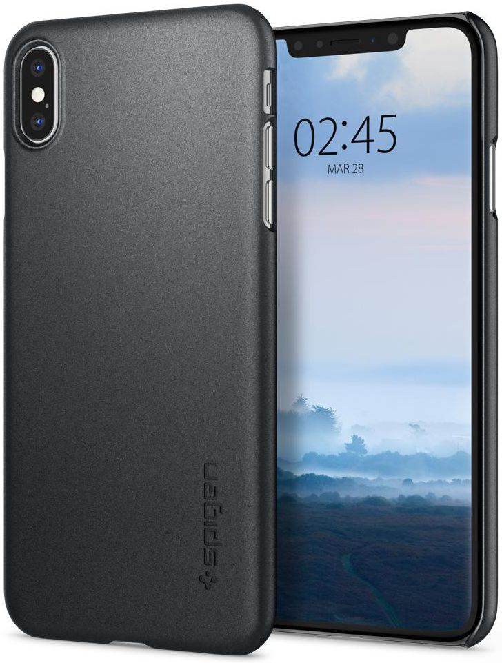 Spigen Thin Fit A Case Apple iPhone XS Max Graphite Gray afbeelding 1