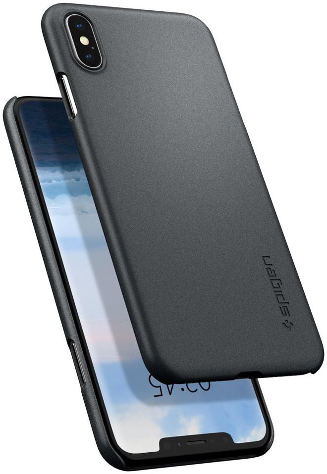 Spigen Thin Fit A Case Apple iPhone XS Max Graphite Gray afbeelding 2
