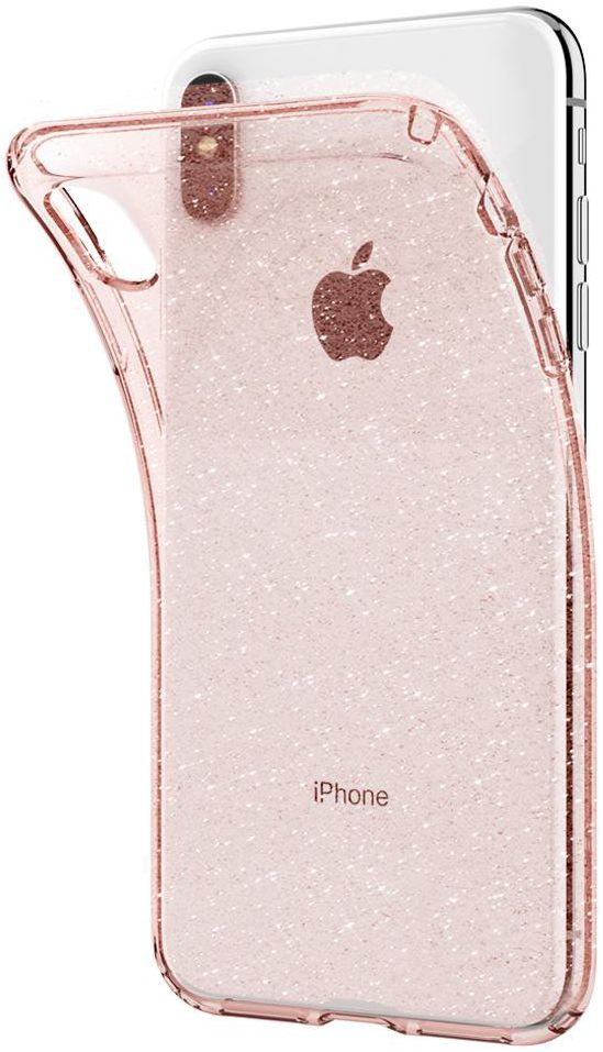 Spigen Liquid Crystal Apple iPhone XS Max Hoesje Glitter Rose Quartz afbeelding 2