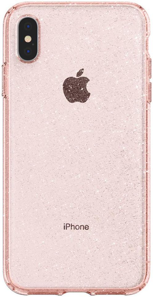 Spigen Liquid Crystal Apple iPhone XS Max Hoesje Glitter Rose Quartz afbeelding 3