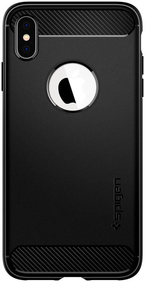 Spigen Rugged Armor Hoesje Apple iPhone XS Max Matte Black afbeelding 4