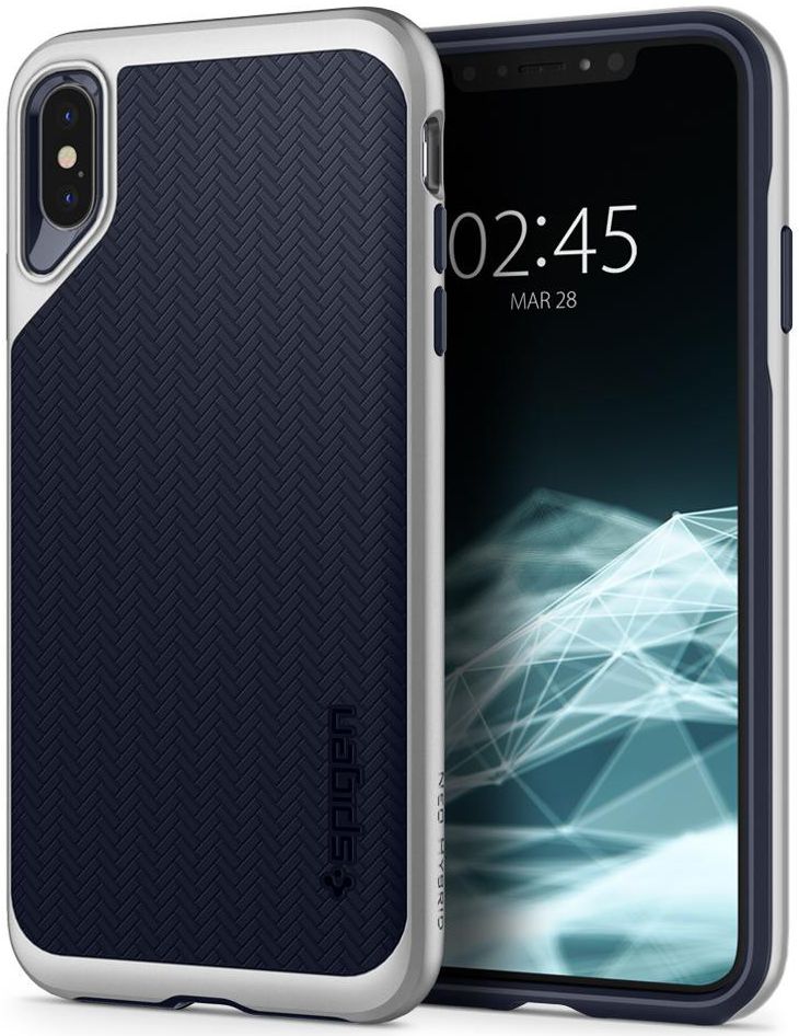 Spigen Neo Hybrid Hoesje Apple iPhone XS Max Satin Silver afbeelding 1