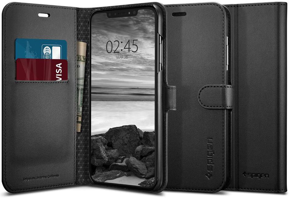 Spigen Wallet S Flip Case Apple iPhone XS Max Black afbeelding 3