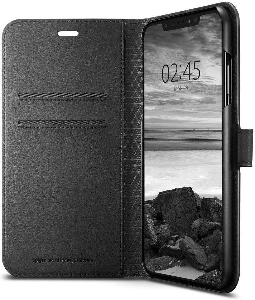 Spigen Wallet S Flip Case Apple iPhone XS Max Black afbeelding 6