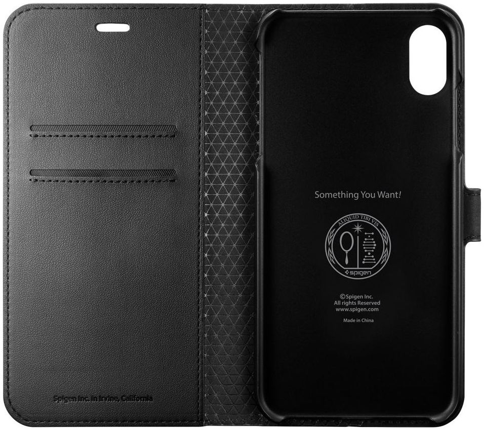 Spigen Wallet S Flip Case Apple iPhone XS Max Black afbeelding 7