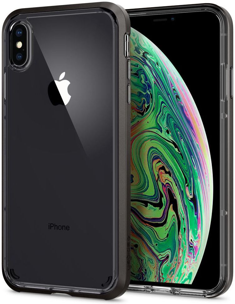 Spigen Neo Hybrid Crystal Hoesje iPhone XS Max Crystal Gunmetal afbeelding 1