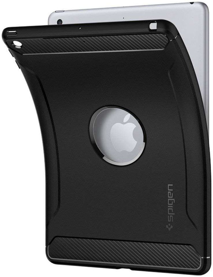 Spigen Rugged Armor Apple iPad 2017 / 2018 / Air / Air 2 Hoes Black afbeelding 2