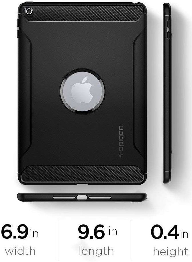 Spigen Rugged Armor Apple iPad 2017 / 2018 / Air / Air 2 Hoes Black afbeelding 4