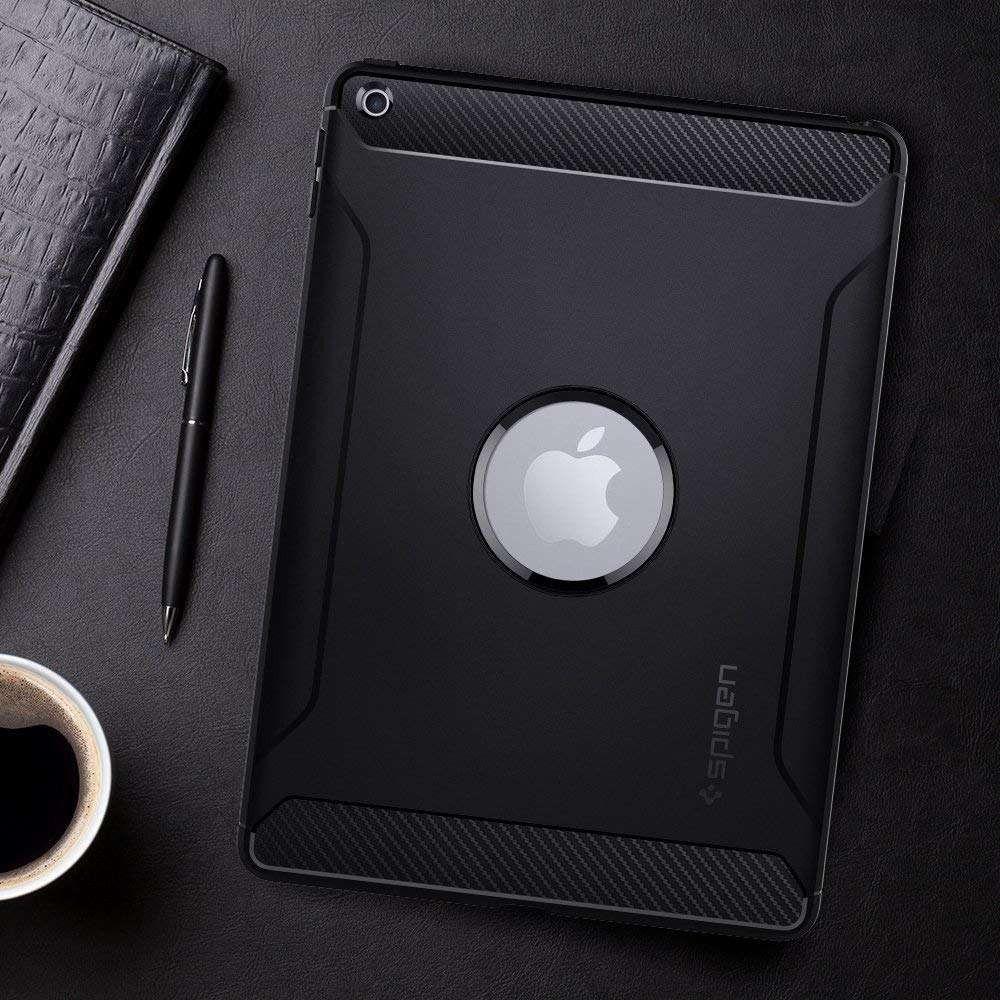 Spigen Rugged Armor Apple iPad 2017 / 2018 / Air / Air 2 Hoes Black afbeelding 5