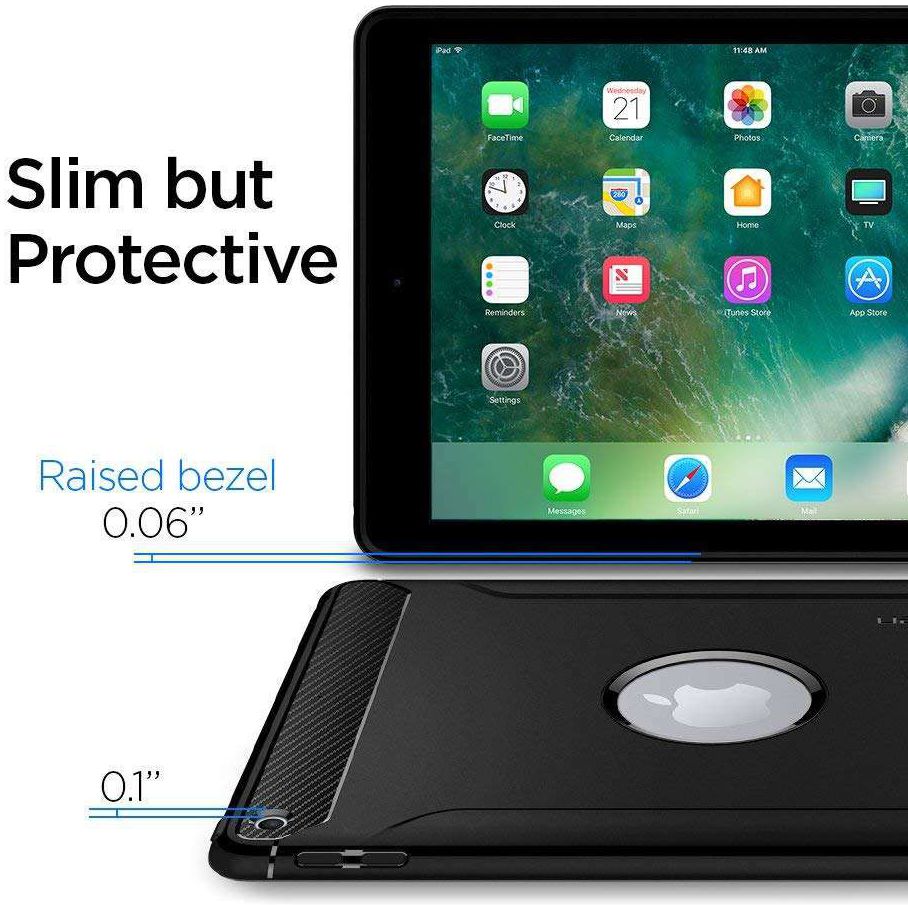 Spigen Rugged Armor Apple iPad 2017 / 2018 / Air / Air 2 Hoes Black afbeelding 7