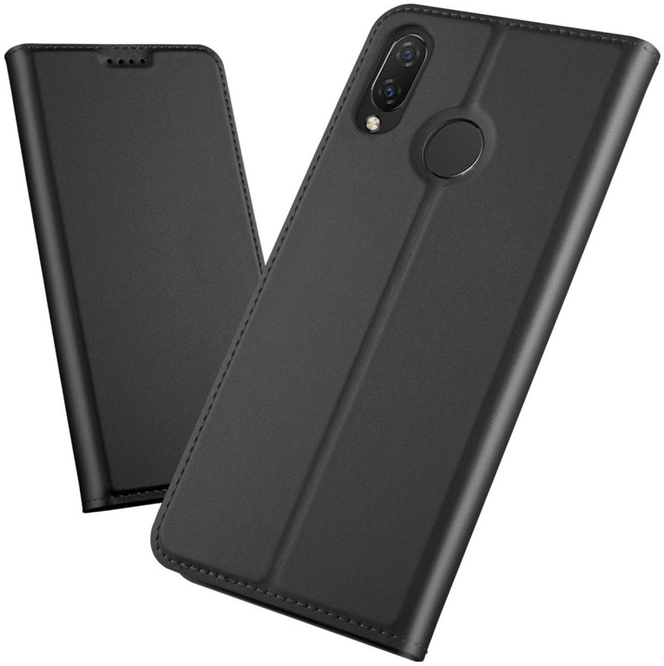 Huawei P Smart Plus Luxe Portemonnee Hoesje Zwart afbeelding 1