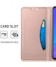 Huawei P Smart Plus Luxe Portemonnee Hoesje Roze Goud