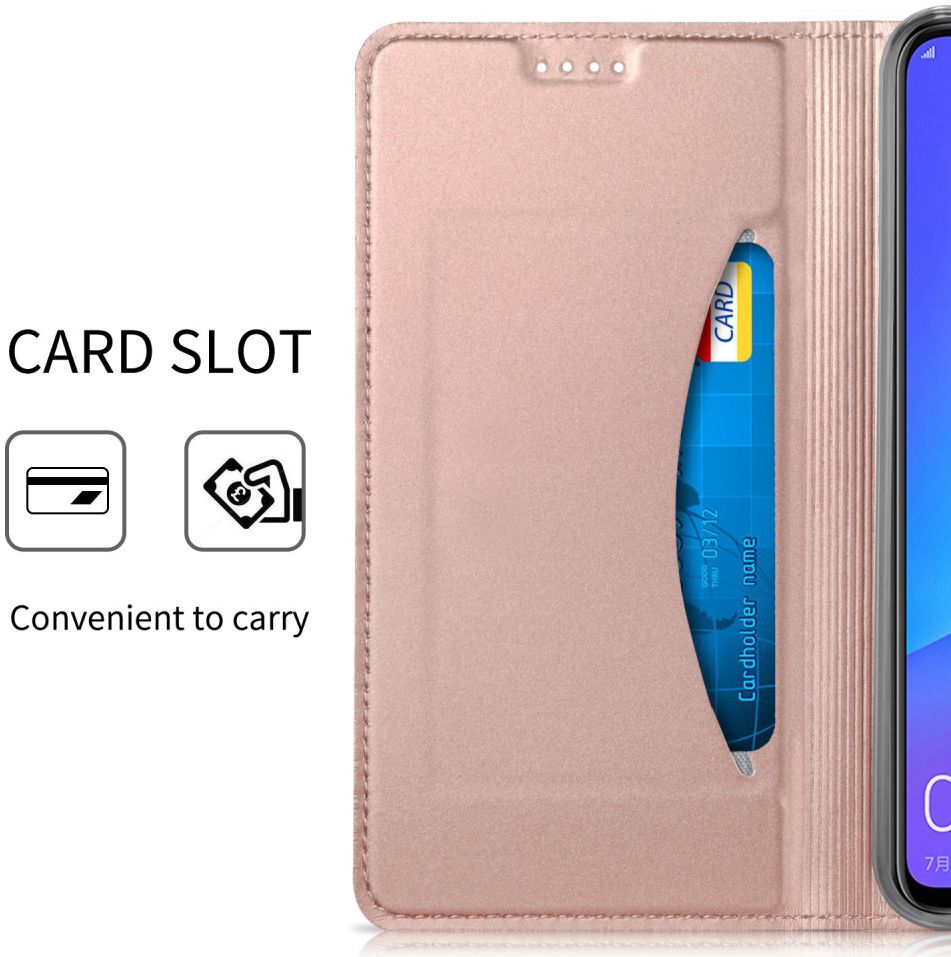 Huawei P Smart Plus Luxe Portemonnee Hoesje Roze Goud afbeelding 2