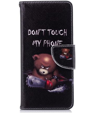 Nokia 5.1 Portemonnee Hoesje met Don't Touch My Phone Print Hoesjes