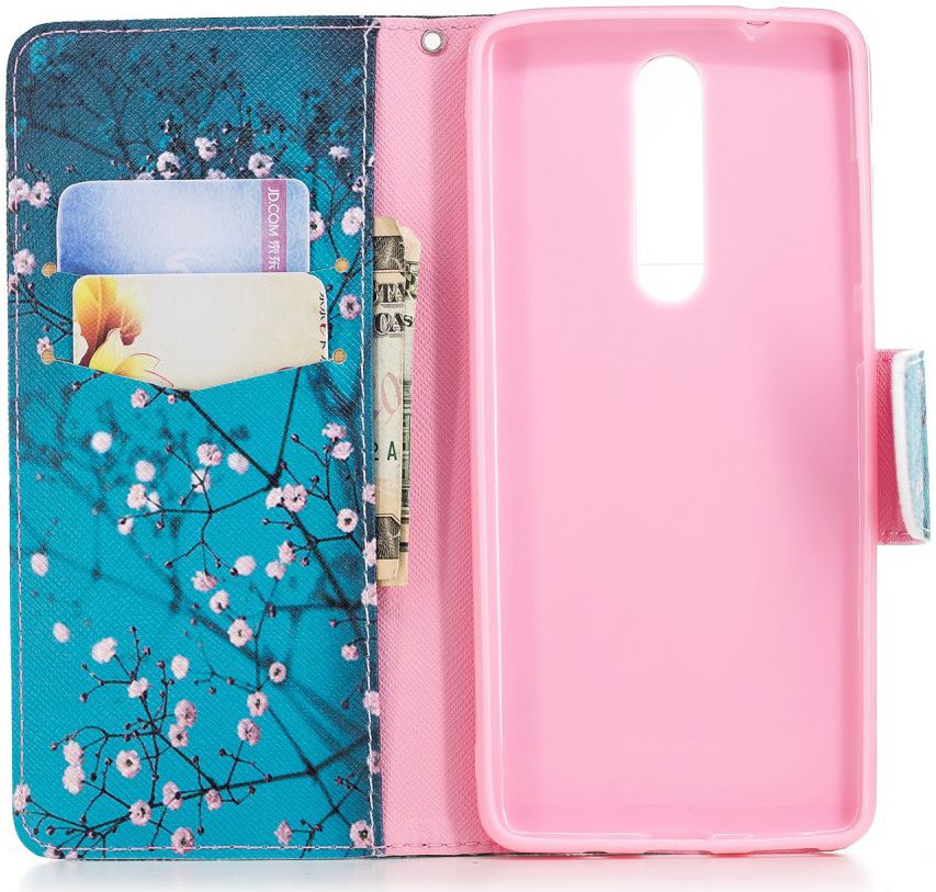 Nokia 5.1 Portemonnee Hoesje met Boom Print afbeelding 2