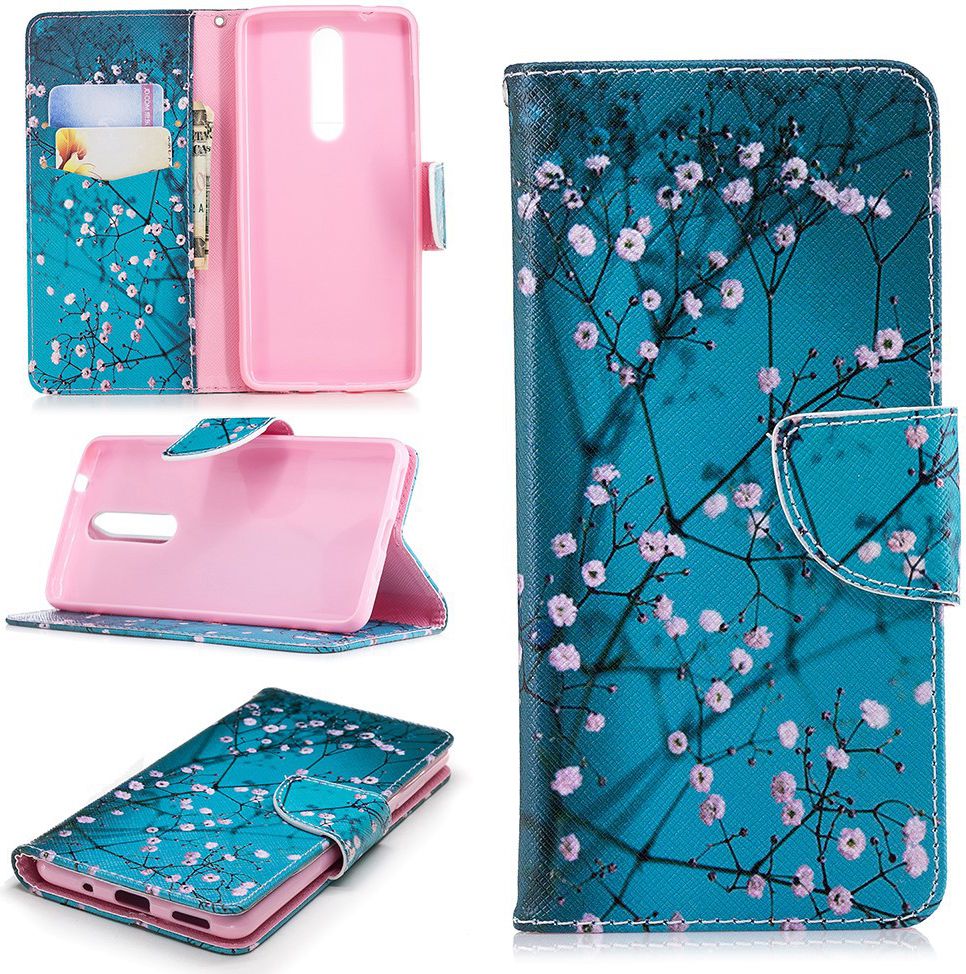 Nokia 5.1 Portemonnee Hoesje met Boom Print afbeelding 8